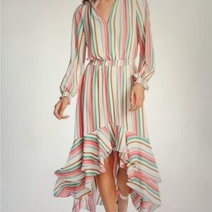 L high low ruffle dress